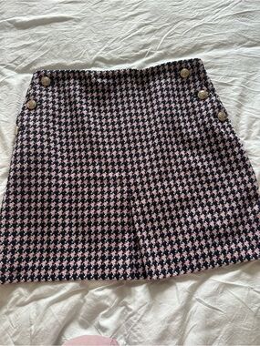 Classic tweed Pink and Black Skirt